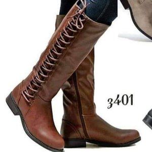 Brand New Tie Up Tall Boots